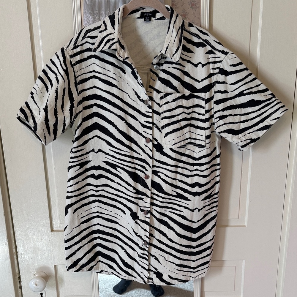 Black and White Zebra Print Shirt